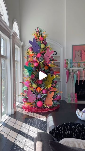 Mantle Decorating, Easter Theme, Easter Tree Decorations, Spring Ideas, Easter Peeps, Easter Tree, Mantle Decor, Creative Home, The Room