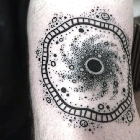 Top 100 Best Science Tattoos For Men - Manly Design Ideas Amoeba Tattoo, Science Tattoos, Ocean Tattoos, Spiral Galaxy, 3d Tattoos, Charles Darwin, Knowledge And Wisdom, Design Tattoo, Mad Scientist