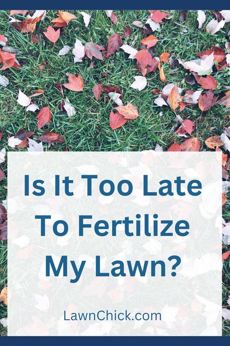 So, it's fall and you want to fertilize your lawn, but you're worried it's too late. After all, you can't apply fertilizer if it's cold enough for frost. It's important to know the right time to use your fertilizer if you want it to give your lawn the nutrition it needs. Learn all about the right times to fertilize both cool-season and warm-season grasses in this helpful blog post. Is It Too Late, Lawn Fertilizer, Easy Landscaping, Garden Maintenance, Green Carpet, Green Lawn, Grow Strong, Right Time, It's Cold