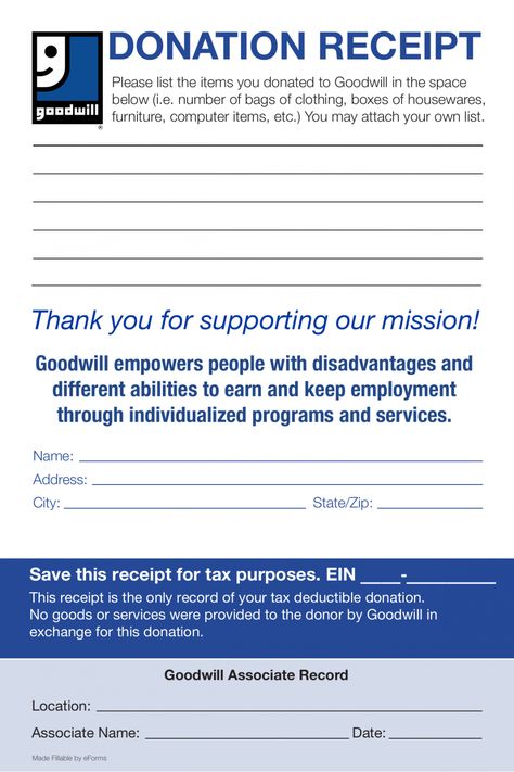 free goodwill donation receipt template  pdf  eforms thrift store donation receipt template sample Donation Receipt, Donation Form, Picture Templates, Receipt Template, Spreadsheet Template, Custom Templates, Invoice Template, List Template, Donate To Charity