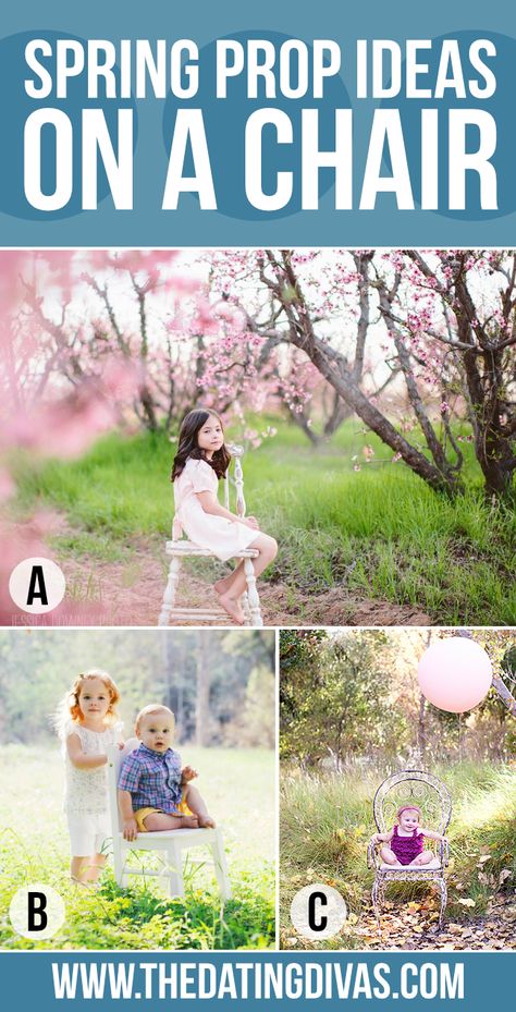 Spring Photography Chair as a Photo Prop Photography Chair, Spring Picture Ideas, Spring Pics, Easter Baby Photos, Easter Minis, Easter Portraits, Easter Pics, Spring Family Pictures, Door Photography