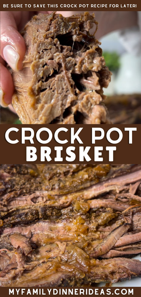 Crock pot brisket Crock Pot Beef Brisket, Crock Pot Brisket, Brisket Recipes Crockpot, Best Brisket Recipe, Brisket Crock Pot, Slow Cooker Brisket, Crock Pot Beef, Brisket Recipe, Beef Brisket Recipes