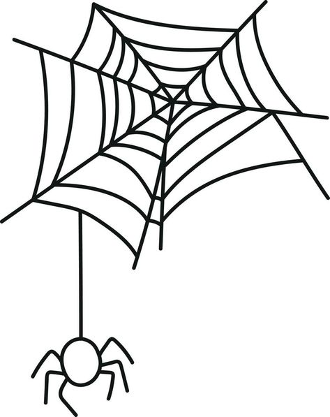 Spider Web with Doodle Style Doodle Spider Web, Doodle Spider, Web Doodle, Cartoon Spider Web, Spider Web Corner, Cartoon Spider, Vector Cityscape, Doodle Style, Spider Web