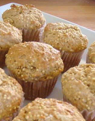 millet muffins. had these today - half buckwheat flour and honey walnut butter on top. yum Millet Muffins, Buckwheat Recipes, Millet Recipes, Honey Walnut, Second Breakfast, All This Time, After All This Time, Muffin Recipe, Wine Travel