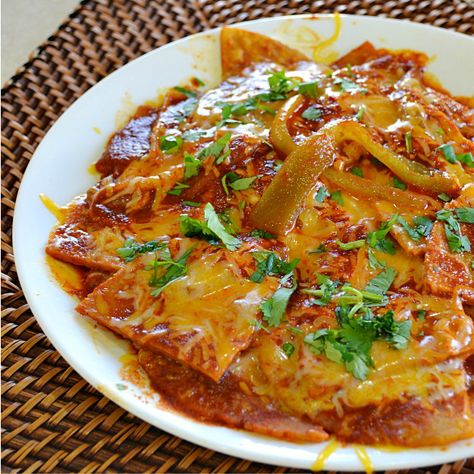 When visiting my family in Southern California {and by southern I mean only a few miles from the Mexican border}  I discovered Chilaquiles.  The first time Beef Paprika, Travel Thursday, Chilaquiles Recipe, Tortilla Maker, Mexican Appetizers, Mexican Recipe, Mexican Breakfast, Cheese Enchiladas, Behind The Curtain