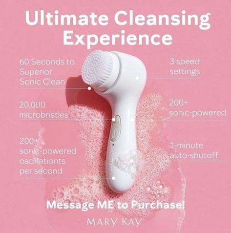 Get the Ultimate cleaning experience with the Skinvigorate Cleansing Brush! Your skin will feel so soft after. Has a one minute timer, is sonic powered, and is rechargeable. My charge lasts about 3-4 months!! Grab yours 👇👇👇👇 www.marykay.com/aclosson Mary Kay Nails Designs, Mary Kay Skinvigorate Sonic Brush, Mary Kay Marketing Ideas Social Media, Mary Kay Skinvigorate Sonic, Mary Kay Online Party, Mary Kay Facebook Party, Mary Kay Skinvigorate, Mary Kay Brushes, Mary Kay Facebook