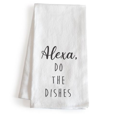 PRICES MAY VARY. Bring joy to your kitchen with our Alexa Do the Dishes towel and get a quick laugh from guests; Novelty tea towels brighten your happy place as you cook and celebrate The perfect housewarming novelty gift for kitchen, our 18x24 inch funny dish towel with saying is a funny hand towel that anyone can appreciate Line trays with our Alexa dish towel with funny designs or use this kitchen funny dish towel as hot pad; Wipe hands or water droplets using our flour sack dish towel kitche Corks Are For Quitters, Funny Tea Towels, Flour Sack Dish Towels, Kitchen Quotes, Towel Crafts, Cotton Hand Towels, Kitchen Humor, Flour Sack Towels, Washing Dishes