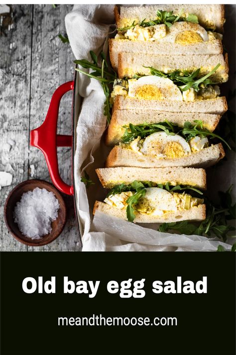 This simple twist adds huge flavor to this deli classic. Moose Recipes, Sandwich Combinations, Old Bay, Egg Salad, Hard Boiled Eggs, Whole 30, Lunch Time, Dijon Mustard, Dijon