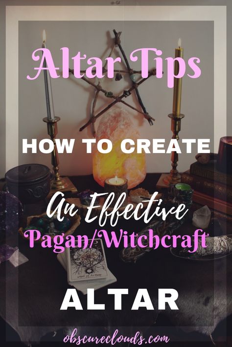 Tips on how to design a meaningful Pagan/Witchcraft Altar to enhance your rituals and empower your magick! #altar #altarideas #Paganism #spirituality #witchcraft #magick #witchy #meditationaltar #altarinspiration #altarinspo #spiritualaltar #ritual Spirituality Witchcraft, Witch Beginner, Magick Altar, Ritual Witchcraft, Altar Inspiration, Pagan Practices, Alter Ideas, Witchcraft Diy, Wicca For Beginners