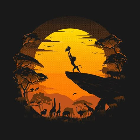 The Circle of Life Lion King Pictures, Day Of The Shirt, The Circle Of Life, Il Re Leone, Afrique Art, Lion King Art, Silhouette Painting, Disney Lion King, Pinturas Disney