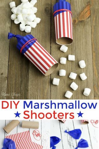 Marshmallow Shooter, Fourth Of July Crafts For Kids, 4th Of July Games, Patriotic Diy, 4th July Crafts, Patriotic Crafts, Summer Bucket List, Daycare Crafts, July Crafts