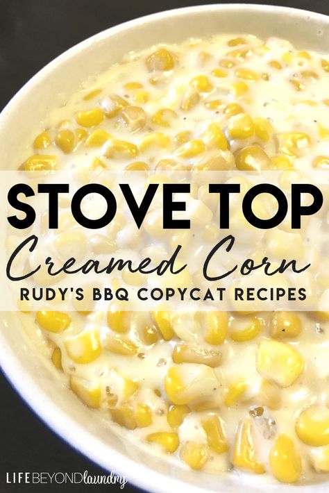 Rudys Creamed Corn, Creamed Corn Recipe Easy, Corn Recipes Side Dishes, Creamed Corn Recipes, Cream Corn, Corn Dishes, Cajun Food, Creamy Recipes, Corn Recipe