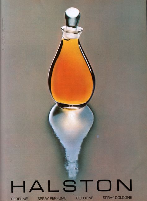 Halston Perfume, Perfume Bottle Design, Perfume Ad, Vogue Us, Rose Fragrance, Elsa Peretti, Vintage Perfume, Perfume Spray, Beauty Items