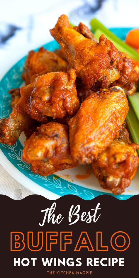 Buffalo Hot Wings How To Make Hot Wings, Hot Wings In The Oven, Hot Wings Recipe Fried, Fried Hot Wings, Buffalo Hot Wings Recipe, Easy Hot Wings Recipe, Hot Buffalo Wings, Hot Wings Recipe, Wings Spicy