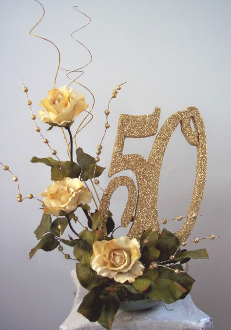 50th Anniversary Table Decorations | 50th centerpieces with pictures, roses and cutouts | www ... 50th Anniversary Table Decorations, 50 Wedding Anniversary Centerpieces, 50th Anniversary Table, Wedding Anniversary Centerpieces, 50th Anniversary Centerpieces, Anniversary Centerpieces, 50th Wedding Anniversary Decorations, 50th Wedding Anniversary Ideas, 50th Anniversary Decorations