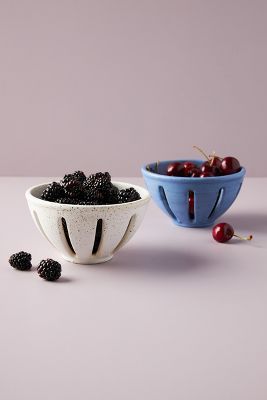 Shop the Cottage Berry Basket at Anthropologie today. Read customer reviews, discover product details and more. Ceramics Easy Ideas, Berry Bowl Ceramic, Kitchen Pottery Ideas, Useful Ceramic Projects, Ceramics Beginners, Things To Make In Ceramics, Ceramics For Beginners, Beginner Pottery Projects, Berry Bowls Pottery