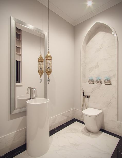 Wc Interior Design, Marocco Interior, Toilet Interior, Arabic Interior, Arabic Interior Design, Architecture Structure, Riyadh Saudi Arabia, Family Villa, Moroccan Interiors