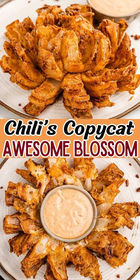 Onion Blossom Recipe, Vidalia Onion Recipes, Onion Petals, Deep Fried Potatoes, Spicy Dipping Sauce, Pinky Girl, Air Fryer Oven Recipes, Potato Bites, Copykat Recipes