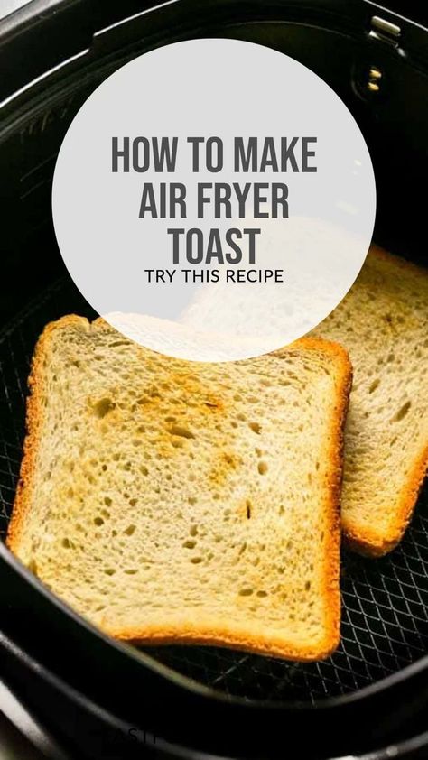 Never let any bread go to waste again. If you want golden brown toast you do no need a toaster anymore. This Air Fryer toast is just as easy and tasty. Put the bread in the Air Fryer basket and you are almost done. Want to try? Visit fastfoodbistro.com for the full instructions Air Fryer Toast, Airfryer Breakfast, Fried Toast, Hard Bread, Air Fryer Recipes Breakfast, Amish Bread, Fried Breakfast, Toast Bread, Apples And Cheese