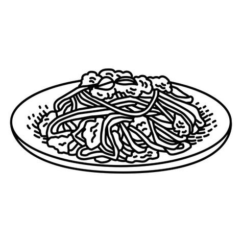 Spaghetti Tattoo Ideas, Spaghetti Tattoo, Spaghetti Drawing, Food Line Art, Pasta Art, Art Advertisement, Food Themes, White Image, Minimal Logo