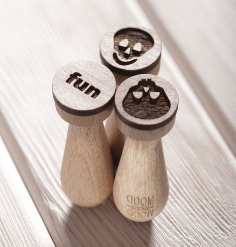 Laser Embossed Rolling Pins Imprint Playful Patterns into Cookie Dough Wooden Pins, Embossed Rolling Pin, Laser Engraved Ideas, Magnet Crafts, Cookie Stamp, Art Tool, Laser Cut Jewelry, Cnc Wood, Rolling Pins