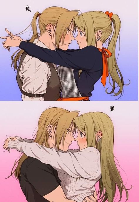 Winry And Edward, Ed And Winry, Leona League Of Legends, Fan Art Anime, Full Metal Alchemist, Fullmetal Alchemist Brotherhood, Anime Couples Manga, Fullmetal Alchemist, Cute Comics