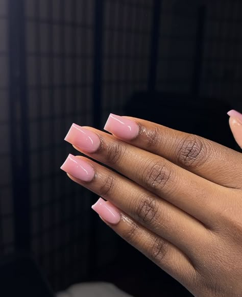 Plain Polygel Nails, Nails Plain Simple, Square Polygel Nails, Plain Acrylic Nails Square, Short Plain Nails, Plain Nails Acrylic, Plain Nail Ideas, Plain Acrylic Nails, Natural Nails Manicure