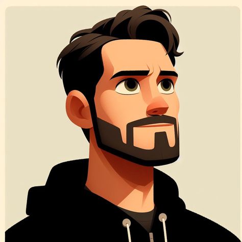 Stylized Character Design Sketch, Stylized Male Character, Vector Portrait Illustration Faces, Stylized Art Style, Illustration Types, Man Face Drawing, Webtoon Men, Bearded Characters, Illustration Art Cartoon