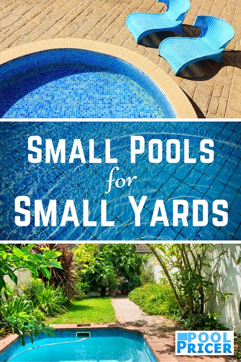 When you don't have much room for a pool: http://www.poolpricer.com/small-pools-for-small-yards/ Small Pools For Small Yards, Spool Pool, Small Pools Backyard, Small Inground Pool, Pools For Small Yards, Backyard Ideas For Small Yards, Small Yards, Large Pool, Small Swimming Pools