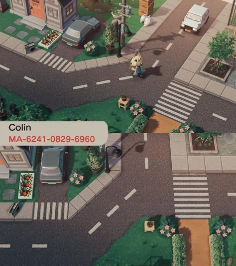 colin 🌙 on Instagram: “all-season dark road: ma-6241-0829-6960 it's back! road pack comes with parking lot codes, crosswalks, and full diagonals. enjoy! i'll be…” Acnh Towncore Design Codes, Animal Crossing City Design Codes, Acnh Dark Road Path, Animal Crossing Collin Path, Acnh Road Ideas, Animal Crossing Crosswalk, Acnh Citycore Path Code, Diagonal Road Acnh, Street Codes Acnh