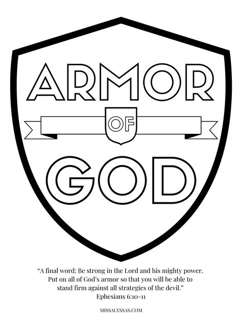 Armor Of God Coloring Page Free Printable, Armour Of God Crafts Free Printable, Shield Of Faith Armor Of God, Armor Of God Activities For Kids, Armour Of God Printable, Put On The Full Armor Of God, Armor Of God Games, Vbs Armor Of God, Armour Of God Crafts