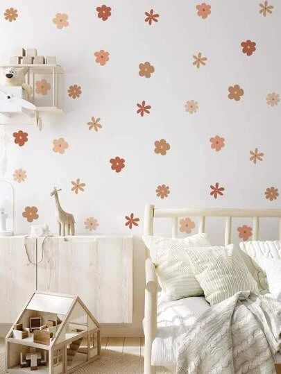 Adhesive Wall Art, Floral Wall Decals, Flower Bedroom, Wall Decor Decals, Nursery Wall Stickers, Flower Wall Stickers, Wall Stickers Home Decor, Family Decor, Entrance Decor