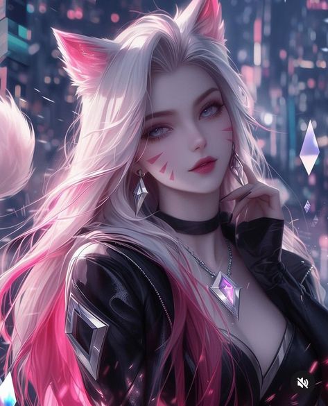 Kitsune Wallpaper, Ahri Anime, Ahri Fanart, Kitsune Girl, Ahri Kda, Kda Ahri, 3 Anime Best Friends Icons, Ahri Wallpaper, Female Character Names