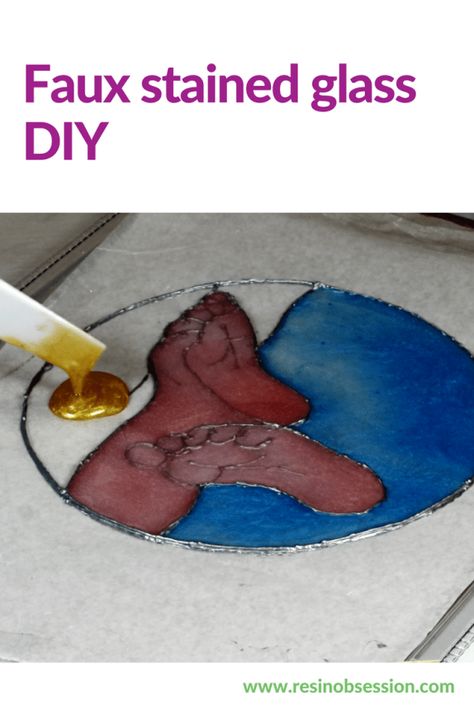 Faux Stained Glass Diy, How To Make Resin, Glass Art Pictures, Stained Glass Church, Painted Glass Art, Glass Diy, Art Bowls, Stained Glass Diy, Stained Glass Lamps