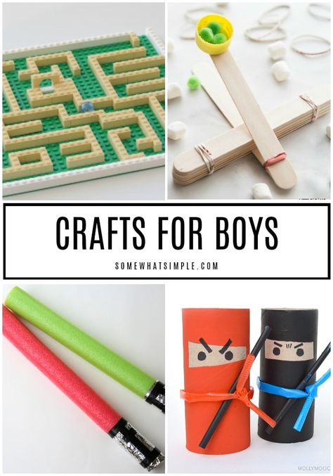 From Catapults to Light Sabers and everything in between, these craft ideas for boys are a great way to spend the afternoon! #Crafts #CraftsForBoys #BoysCrafts #BoysActivities Craft Ideas For Boys, Boys Crafts, Boy Crafts, Afternoon Crafts, Activities For Boys, Camp Crafts, Easy Arts And Crafts, Art And Craft Videos, Crafts For Boys