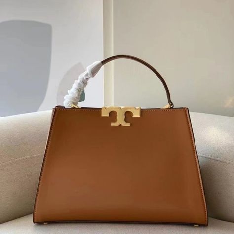 Tory Burch Eleanor Spazzolato Satchel Bag Tote Shoulder Bag In Brown Tori Burch Handbags, Tory Burch Eleanor Bag, Rich Wife, Tory Burch Shoulder Bag, Velvet Sandals, Brown Crossbody Bag, Brown Crossbody, Tory Burch Handbags, Crossbody Tote Bag