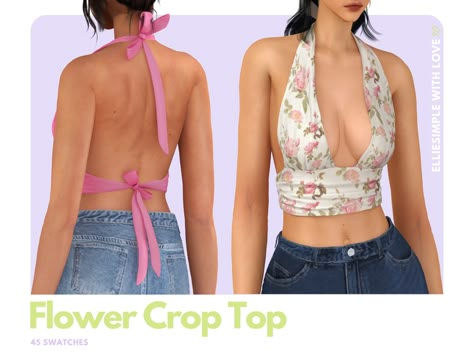 Sims 4 Cc Floral Top, Crop Tops Cc Sims 4, Sims 4 Cc Clothes Mini Skirt, Sims 4 Cc Patreon Crop Top, Sims 4 Tops Cc Female, Sims4 Cc Tops, Sims 4 Cc Clothes Female Patreon, Tops Sims 4 Cc, Sims 4 Cc Tops Patreon