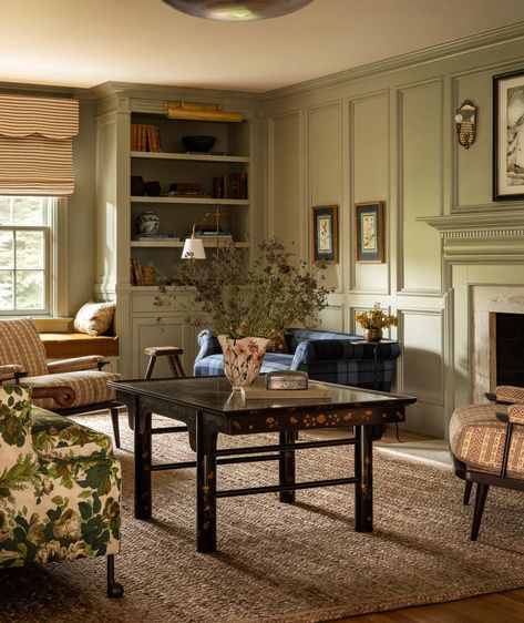 Pittsfield by Heidi Caillier Design | 1stDibs Heidi Callier Living Room, Heidi Callier Design, Heidi Callier, Heidi Caillier Design, Heidi Caillier, Country Style Living Room, Traditional Colonial, Interior Design Boards, Living Room Design Inspiration