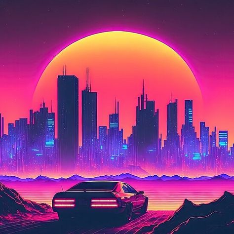 Synthpop Aesthetic, Vaporwave City, Synthwave Wallpaper, Grand Theft Auto Artwork, Synthwave Art, Cityscape Wallpaper, Neon City, Vaporwave Wallpaper, Vaporwave Art