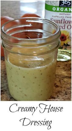 House Italian Dressing Recipe, Creamy Vinaigrette Dressing, House Dressing Recipe, Italian Dressing Recipe, Food Sauces, Green Salads, Delicious Salad Dressings, Diy Easy Recipes, House Dressing