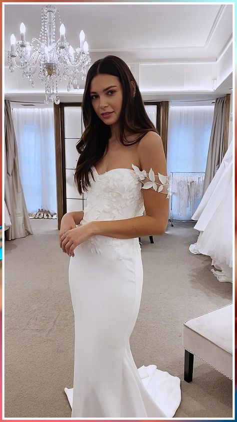 Winter Wedding Dress - Get It Today! For more details, click to visit Amazon.com. Off Shoulder Lace Wedding Dress, Wedding Dress Video, Lace Wedding Dress Mermaid, Suzanne Neville Wedding Dress, Wedding Dress Mermaid Lace, Video Dress, Wedding Dress Bridesmaid, Dress Video, Wedding Dresses Whimsical