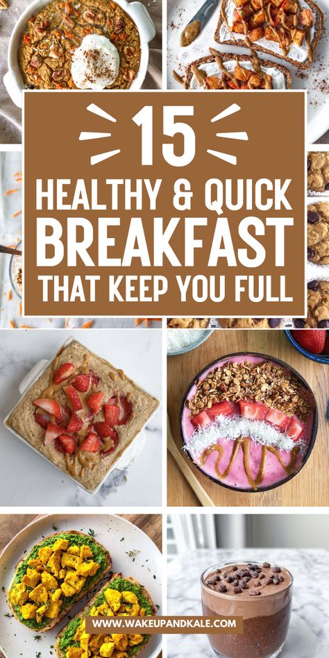 Tired of feeling hungry before lunch? These 15 healthy and quick breakfast ideas are designed to keep you full and satisfied for hours. With protein-rich eggs, fiber-packed oats, and nutrient-dense ingredients, these meals help curb cravings and fuel your body properly. Try air-fried breakfast burritos, yogurt parfaits, or peanut butter banana wraps—delicious, easy, and filling. Save this for breakfast ideas that truly last. Breakfast That Keeps You Full, Smoothies Simple, Protein Packed Smoothies, Quick Breakfast Ideas, Fried Breakfast, Quick Breakfasts, Yogurt Parfaits, Curb Cravings, Quick Healthy Breakfast