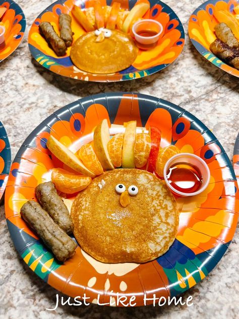 Just Like Home Daycare, Inc. Daycare Thanksgiving Lunch, Turkey Pancakes, Thanksgiving Lunch, Turkey Breakfast, Home Daycare, Thanksgiving Turkey, Kids Snacks, Fall Thanksgiving, Gluten Free