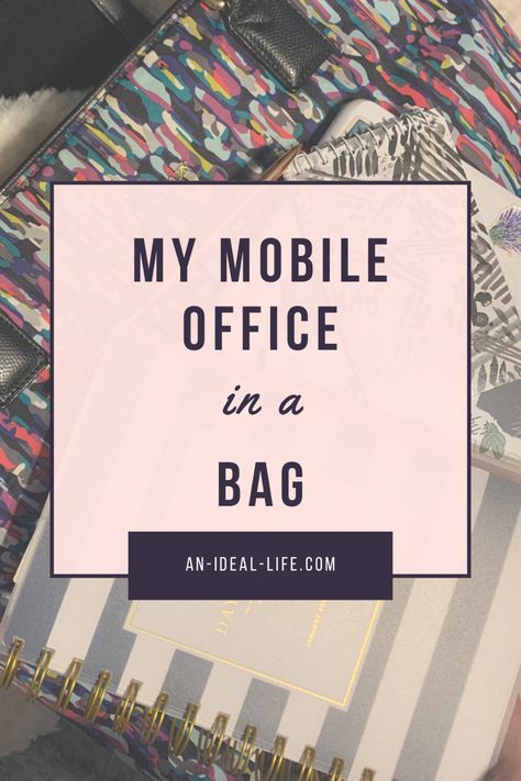 As a full-time freelancer-blogger-poet-publisher, keeping my most important tools in my very own mobile office in a bag is key to being productive. What To Put In Work Bag, Mobile Office Organization, Work From Home Organization, Mobile Office Ideas, Office In A Bag, Lifestyle Club, Being Productive, Mom Group, Mobile Office