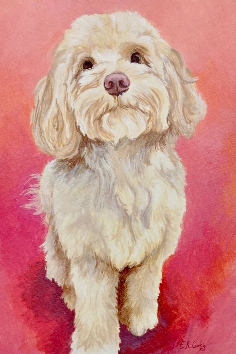 Photo To Painting, Master Watercolor, Dog Portraits Painting, Dog Portraits Art, Small Artwork, Acrylic Artwork, Dog Photo, Watercolor Dog, Dog Paintings