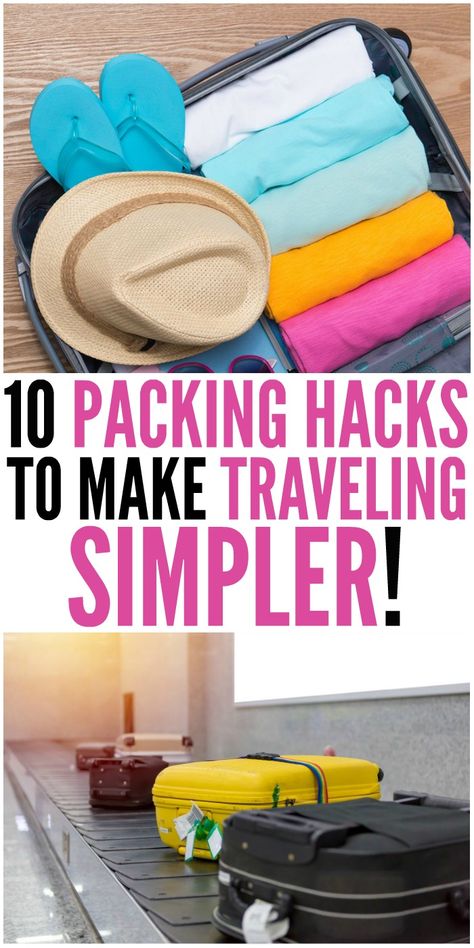 10 Packing Hacks to Make Traveling Simpler Short Travel Quotes, Packing Hacks, Packing Clothes, Travel Essentials List, Vacation Video, Suitcase Packing, Vacation Packing, Cruise Tips, Packing Tips For Travel