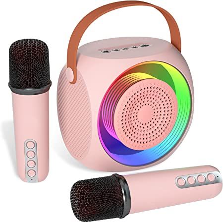 MicPioneer Mini Karaoke Machine for Kids, Portable Bluetooth Karaoke Speaker with 2 Wilreless Microphones and Led Lights for Home Party, Birthday Gifts for... Kids Karaoke Machine, Led Lights For Home, Mini Karaoke, Kids Microphone, Baby Voice, Karaoke Speaker, Karaoke Machine, Lights For Home, Speaker Design