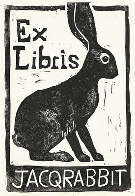 Book Of Kells, Book Stamp, Relief Print, Rabbit Art, Bunny Art, Vet Tech, A Bunny, Ex Libris, Lino Print