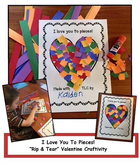 "I Love You To Pieces!" Craftivity Crafts For Grandparents, Valentines Writing Prompts, Grandparents Day Activities, Valentines Writing, Pinterest Valentines, Veterans Day Activities, Roses Valentine, Grandparents Day Crafts, Father's Day Activities