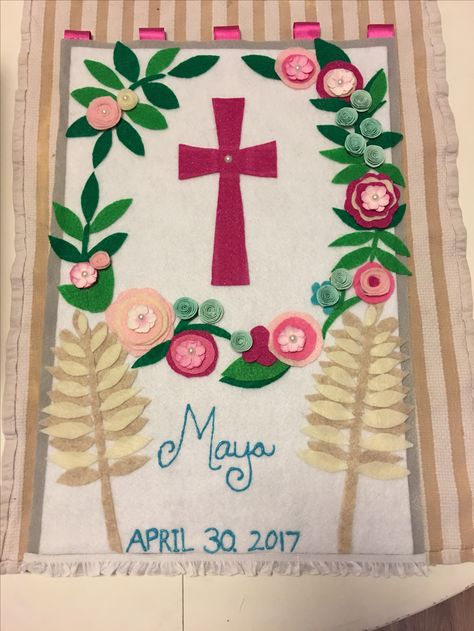 First Communion Pew Banner, First Communion Banner Girl, Communion Banner Ideas Catholic, First Communion Banners Catholic, 1st Communion Banner Ideas, First Communion Banner Ideas, Communion Banner Ideas, Reconciliation Catholic, Communion Banners